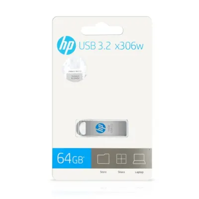 HP] USB 3.2 X306W 메탈 Type A 일체형 USB 저장장치 휴대용메모리