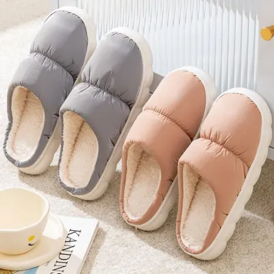 파스텔 털실내화 겨울 남자 여자 털슬리퍼 DD-12482