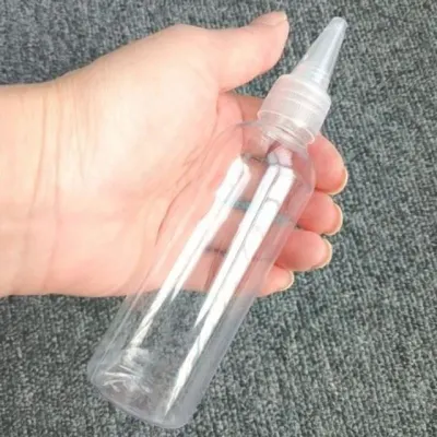 100ml 공병 화장품 1P 이중뚜껑 뾰족 오일 수납 샴푸 소분 유유팩토리 여행 다용도