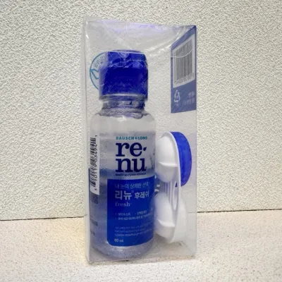 4개 발송/ 바슈롬 리뉴 후레쉬 60ml 휴대용 렌즈 케이스 셋트