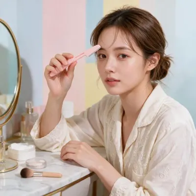 눈썹칼 접이식 디자인 왁싱 정리 눈썹관리 화장대 미용 용품 뷰티 아이템