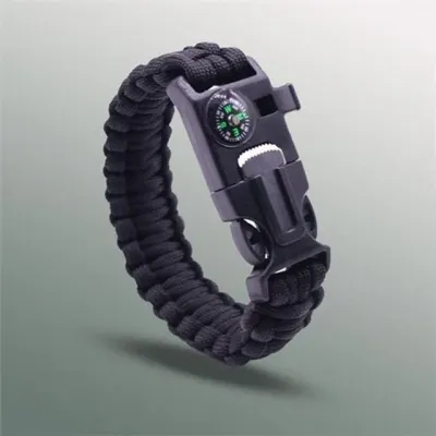 비상용 부싯돌 팔찌 캠핑 나침반 팔찌 야간용 방수 등산용 비박 레저 비상 활동 파라코드 아웃도어