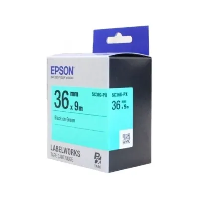 혜명몰 엡손 라벨테이프 SC36G-PX / 녹색 - 개 (1개입) 바코드스티커 라벨용지 바코드 바코드용라벨 스티커