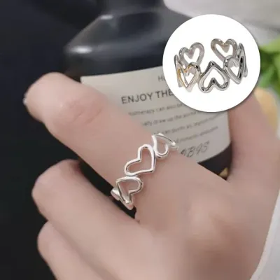 여성 하트 반지 디자인 패션 포인트 오픈링 액세서리