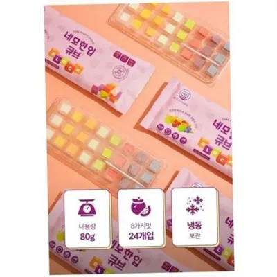 과일 큐브 치즈 디저트 큐브 치즈 어린이 냉동 바나나 혼합 간편 푸드 딸기 아이 크림