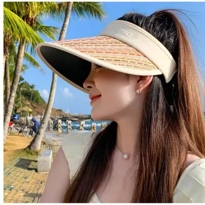 컬러밀짚 햇빛차단 썬캡