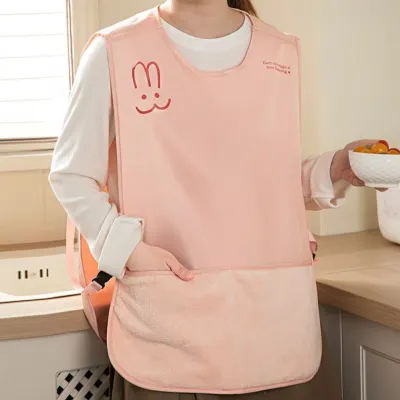 조끼 스타일 주방 짧은 앞치마 방수 카페 미술 식당 (특가)