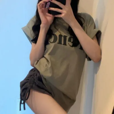 상의 3색 여성 캡소매 반팔 루즈핏 체형커버 여성티셔츠