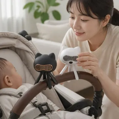 휴대용 선풍기 유모차 클립형 유아 거치형 쿨링 용품 여름 외출용품