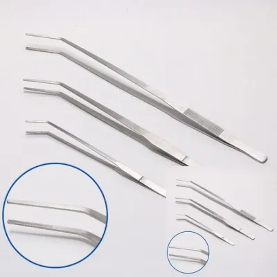 수초 심기 핀셋 27cm 곡선형  수족관청소핀셋 일자핀셋