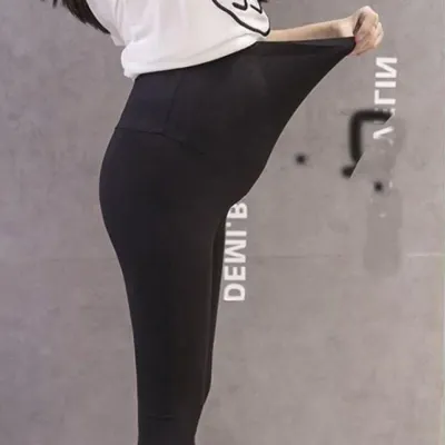 여성 임산부 여름 7부 레깅스 편한 늘어나는 바지 무지 심플 여자 임부 임부복