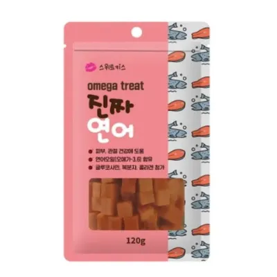 스위트키스 애견간식 진짜 연어 120g 강아지