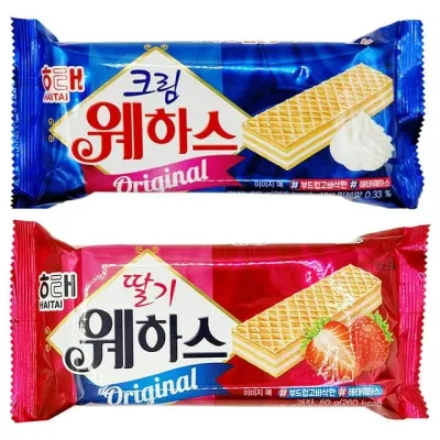 해태제과 웨하스 크림 50g+딸기 50g 각5개씩