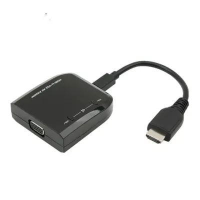 HDMI D SUB 스테레오 광오디오 USB전원 노트북 모니터 빔프로젝터 연결 to VGA 컨버터 HDMI선 모니터케이블