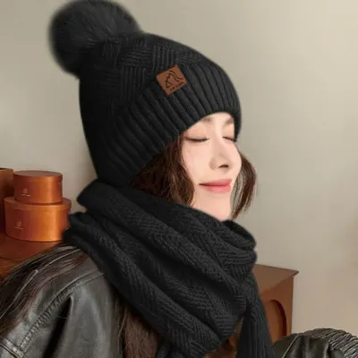 기모 방울모자 목도리세트 썬캡 방한모자 골프모자
