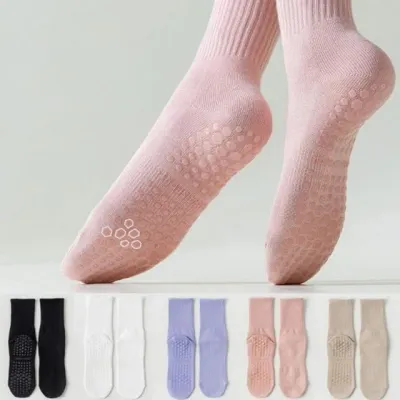 여성 요가 필라테스 논슬립 미끄럼방지 중목 양말 운동양말 토 필라테스양말 레깅스양말 논슬립 발가락양말