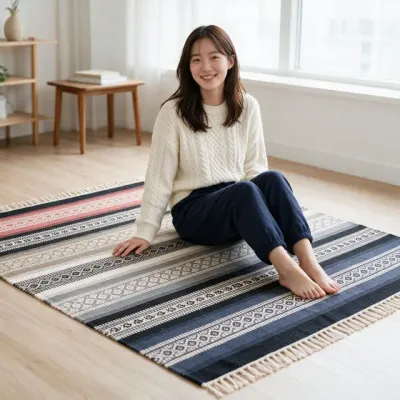 거실 여름 러그 침대 발밑 카페트 침실 바닥 식탁 밑 미니 인테리어 소품