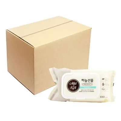 대용량 캡형 하늘선물 물티슈 100매 24개