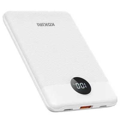 코끼리 보조배터리 미니 고속충전 LCD PD 22.5W 10000mAh C타입 USB 2포트 (화이트)