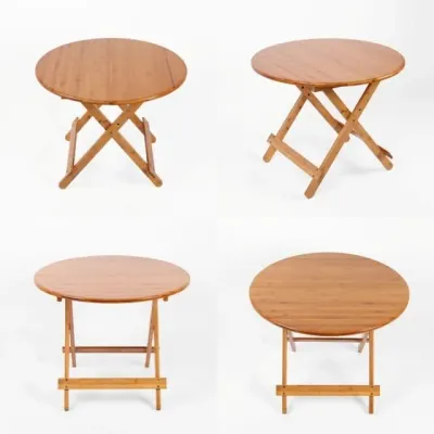 접이식 우드 원형 테이블 70x56cm 원룸식탁 카페원목테이블
