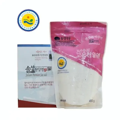 신안 천일염 고운소금 3년숙성 50년전통 국산 450g 2팩 fine salt
