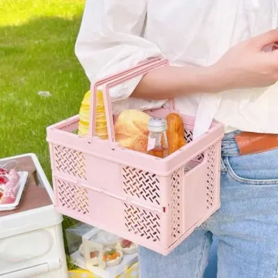 애견 장난감 수납함 정리 바구니 접이식 보관통