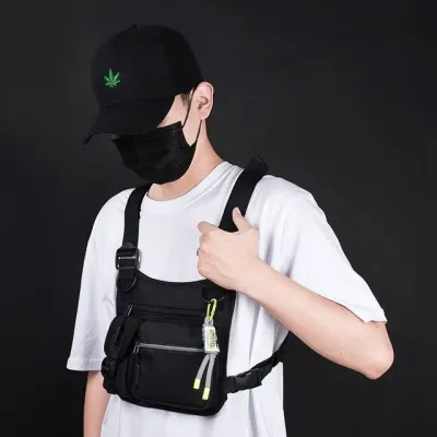 배달 조끼 오토바이 라이더 가방 반사 가슴백 라이딩 외출 백팩