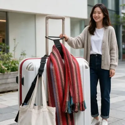 캐리어 가방 스트랩 고정 벨트 밴드 여행 보조 짐 연결 묶음 용도 고정형