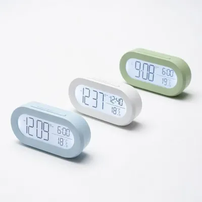 홈 스누즈 인테리어 wish 백라이트 온도측정 알람시계 탁상시계