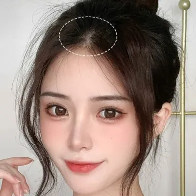 S자 앞머리 가발 여성뒷머리부분가발 집게가발 앞머리가발