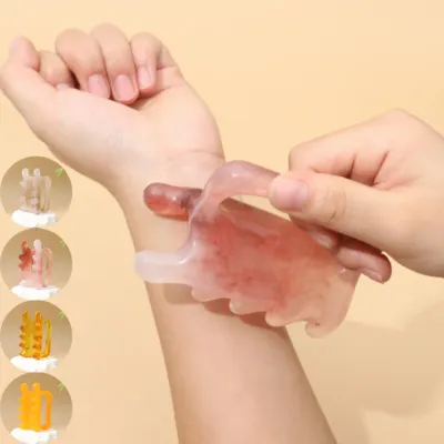 괄사 손잡이괄사 승모근 종아리 두피 마사지 지압 (개별 opp포장)