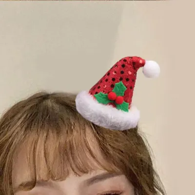 산타모자 머리핀 크리스마스머리띠 루돌프머리핀 산타망토