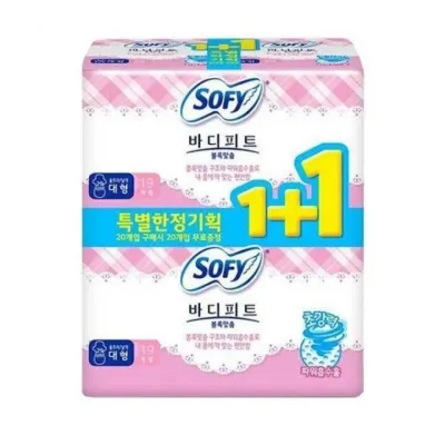 쏘피 바디피트 볼록맞춤 날개 대형 생리대 19+19입