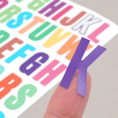 2.5cm 알파벳 스티커 투명 DIY 블랙 라벨 부착 레터링 영문 화이트 알파벳스티커
