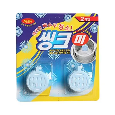 씽크미 2P 씽크크린 싱크대 배수구 세정제 씽크대 악취제거 세균제거 클리너 냄새제거