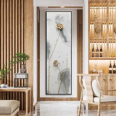 인테리어 수묵 담채화 캔버스 그림액자K(120cm*30cm)
