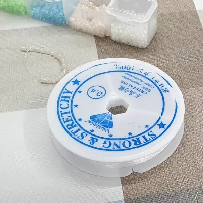 비즈키링 팔찌만들기 우레탄줄 투명 0.4mm