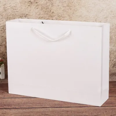 무지 가로형 쇼핑백(화이트)(30x25cm)/종이쇼핑백