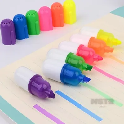 6P 미니 형광펜 마킹펜 문구 밑줄펜 펜선물 필기구 판촉물펜