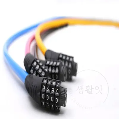 와이어락 11mmx600mm 블루 번호열쇠 유모차자물쇠 오토바이자물쇠 잠금장치 자전거용자물쇠