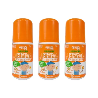 해피홈 아웃도어 롤온(50g)-3개 바르는 모기기피제 모기퇴치 해충 진드기