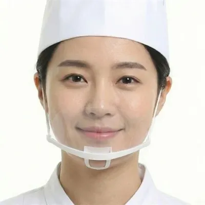 마이크로 투명 위생 마스크 재사용 음식점 위생 마스크 입가림 급식