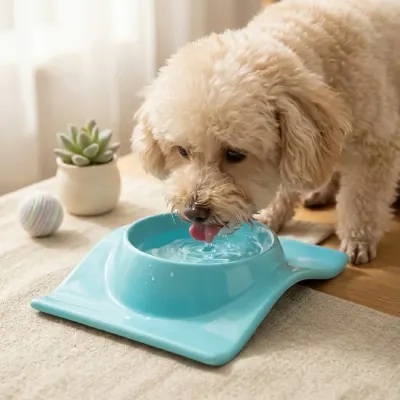 펫린 반려동물 식기 강아지 고양이 밥그릇 민트 블루