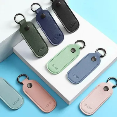 USB 수납 휴대 가죽 미니파우치 키링 가죽케이스