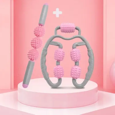 1+1 롤러 마사지스틱 마사지롤러 종아리 안마 세트