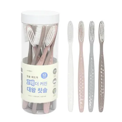 나무이야기 12개입 대왕칫솔 구강 자연친화적 건강한치아 칫솔 위생 관리