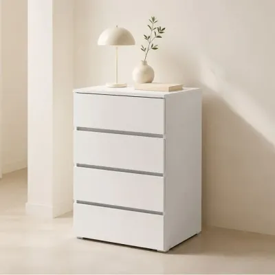 P3491 화이트 4단 서랍장 600