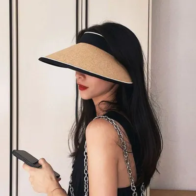 라탄 썬캡 돌돌이모자 자외선차단 선캡 휴대용모자