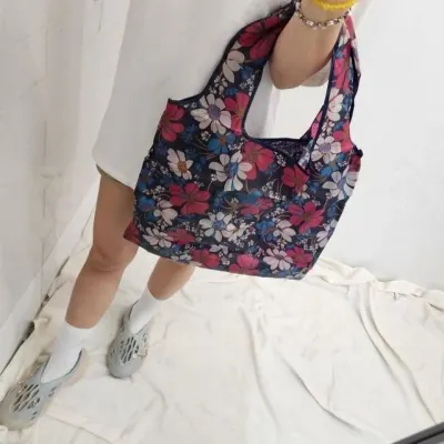 대형 접이식 장바구니 대용량 시장 바구니 기념품 가방 선물 단체 보조 휴대용 장보기 예코백 동호회 가방