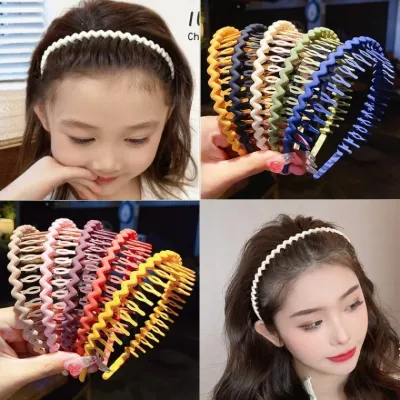 엄마랑 아가랑 커플 웨이브 무지 헤어밴드 유아 아동 초등 여아 여성 예쁜 머리띠
